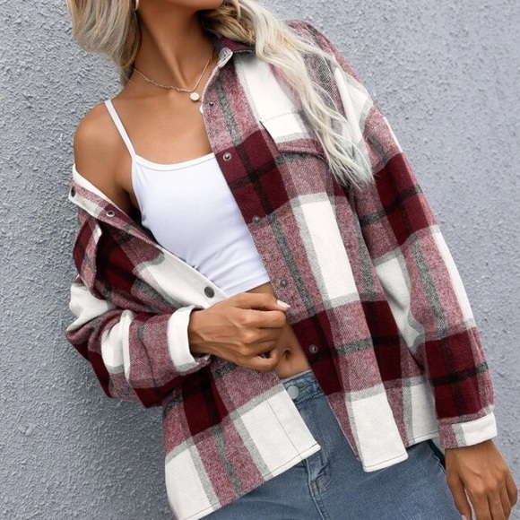 Plaid button down jacket - Picture 5 of 5